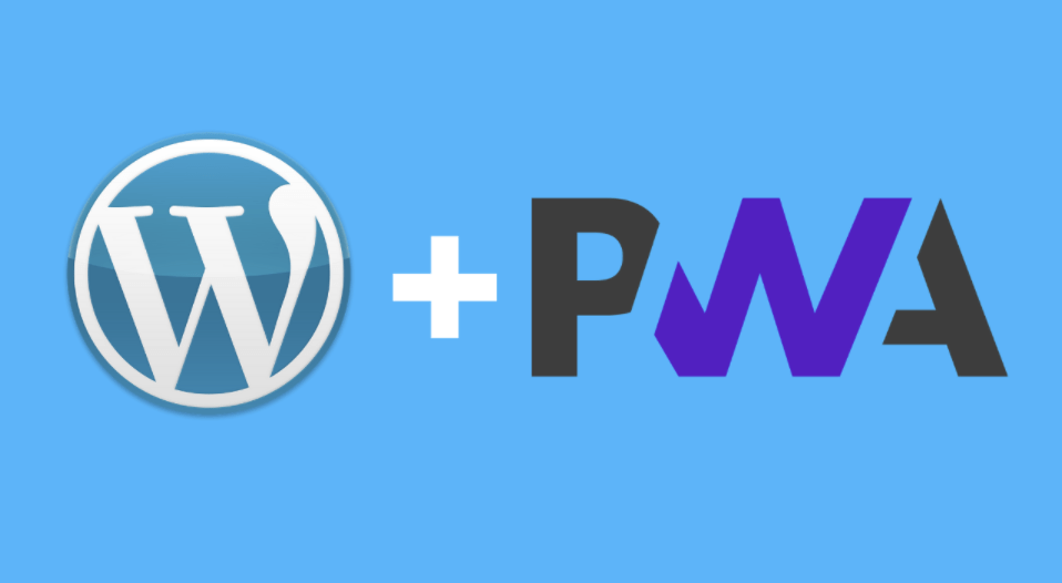 wordpress logo plus sign PWA